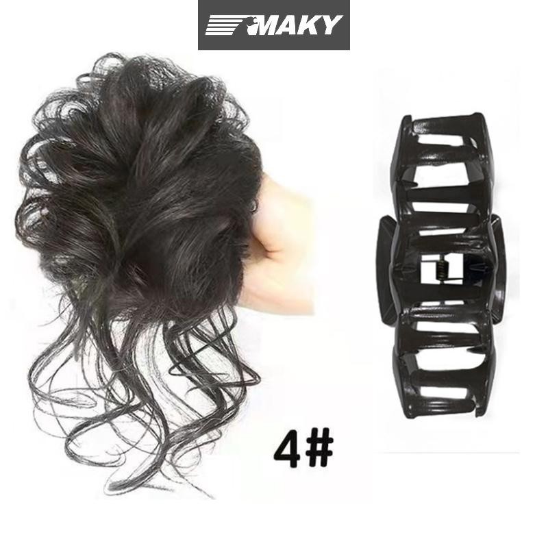 Newwellknownepic Tổng Hợp Tóc Bun Chignon Lộn Xộn Xoăn Kẹp Tóc Co Giãn Scrunchy Giả Tóc Miếng Cho Nữ Kẹp Tóc VN