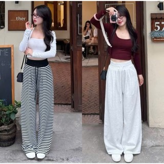 Quần Suông Nữ Lưng Cao Cạp To Chất Len Nỉ QC Cao Cấp Mix Dây Rút Eo Cá Tính Xu Hướng 2025