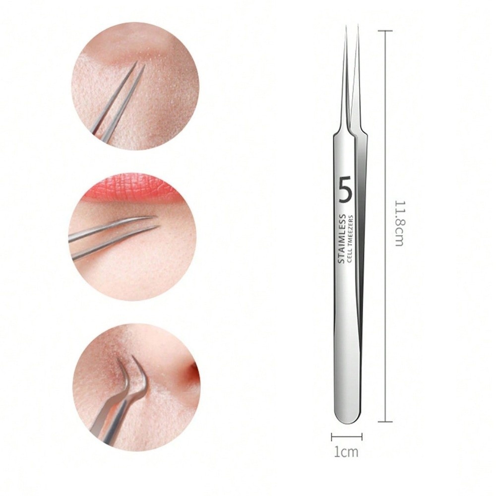 FAVORITEGOODS 4 / 6 cái / bộ Bộ kim mụn đầu đen, Công cụ vắt mụn đầu đen chăm sóc da mặt Sliver, Dụng cụ chuyên nghiệp Dụng cụ làm sạch lỗ chân lông vàng hồng bằng thép không gỉ Điều trị làm đẹp