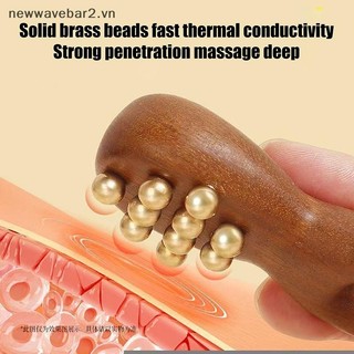 [Mới] Dụng cụ Massage mũi bằng gỗ Guasha Lược cầm tay hạt bằng đồng chống tĩnh điện cho mặt Mũi Thư giãn mắt Điểm kinh tuyến Quà tặng sinh nhật Acupoint.