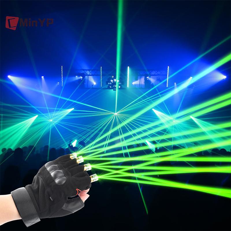 CMinYP Mới Chất Lượng Cao Găng Tay Laser Xanh Hộp Đêm Thanh Đảng Khiêu Vũ Ca Sĩ Đạo Cụ Khiêu Vũ Dj Găng Tay Cơ Đèn Led Vinh Quang