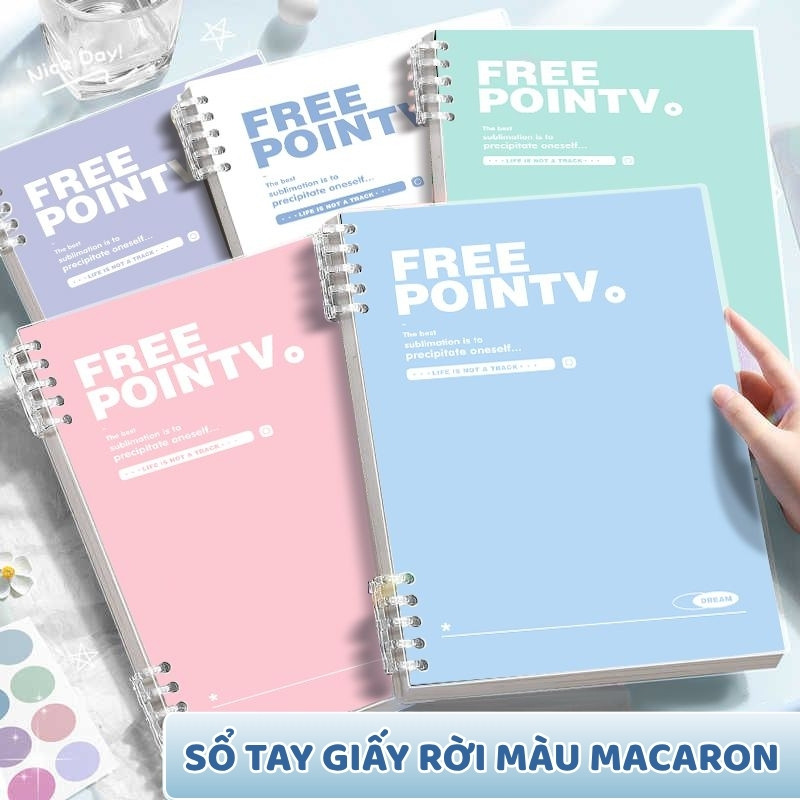 Sổ Còng Pastel B5 120 Trang – Sổ Tay Planner, Sổ Ghi Chép Học Sinh, Vở Còng Tháo Rời Có 5 Màu