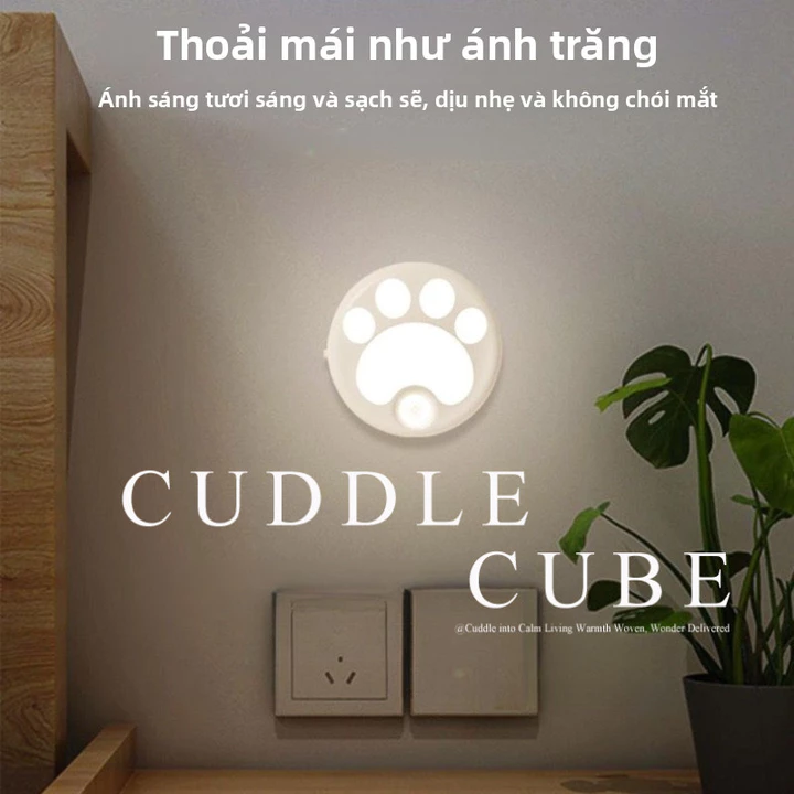 Đèn LED 0,5W Phản hồi thông minh / Đèn ngủ / Đèn xung quanh Phòng ngủ / Đèn ngủ / Đèn ngủ / Đèn ngủ / Đèn từ tính đục lỗ không thể sạc lại-434
