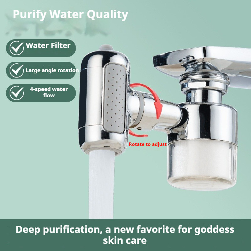 Bộ mở rộng vòi đa năng bằng kim loại có bộ lọc 2 chế độ Tap Aerator Splash Basin Xoay Robot Cánh tay Vòi mở rộng Đầu phun