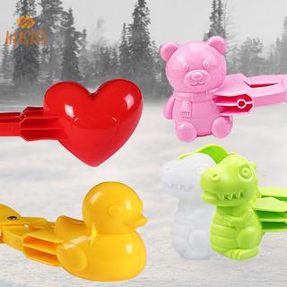 [WUSISI] 4 Cái Dễ Thương Vịt Gấu Tuyết Kẹp Đất Sét Tuyết Máy Làm Bóng Tuyết Sáng Tạo Khuôn Xẻng Tuyết Cho Trẻ Em Thể Thao Ngoài Trời Tuyết MỚI