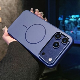 Ốp điện thoại từ tính 2 trong 1 màu cam vũ trụ mới chống sốc cho IPhone 17 Pro Max 17 Air 12 13 14 15 16 Pro Max Vỏ mờ chống vân tay