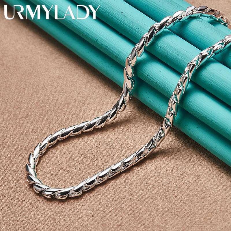 URMYLADY Dây Chuyền Bạc 925 Mịn 4mm, Phù Hợp Unisex