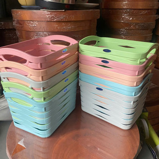 SET 2 Rổ nhựa đựng vật dụng RICO – Dùng cho nhà bếp – phòng tắm – bàn học