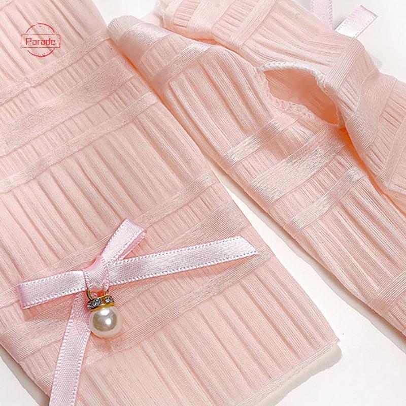 Găng tay mỏng nữ chống nắng với nơ dài và hạt ngọc trai - Perfect cho diễu hành mùa hè