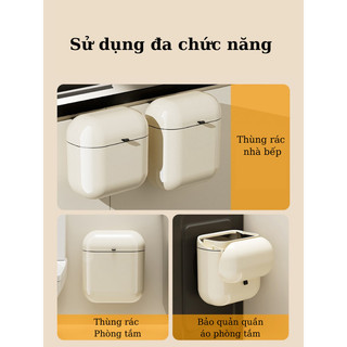 Thùng Rác Dễ Thương Cho Phòng Tắm – Nhựa PP Cao Cấp, Dán Tường Tiện Dụng Buna.