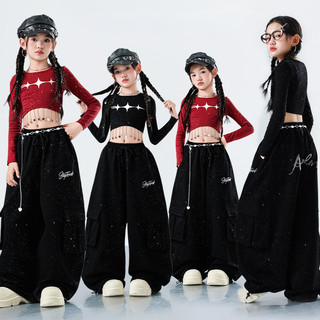 Đồ Nhảy Hiện Đại Hiphop Trẻ Em Set Đồ Dance Jazz Quần Nhảy Crop Top Đồ Nhảy Cho Bé Gái Bộ Tập Nhảy Cho