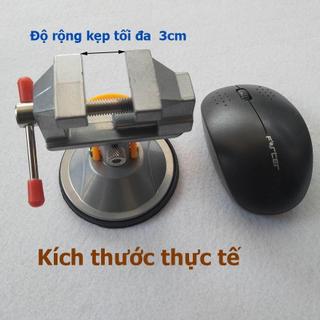 Ê tô mini để bàn đế hít xoay 360 độ - Dụng cụ DIY đa năng, cho chế tác thủ công