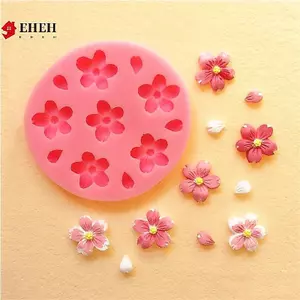 Khuôn Silicon Hình 3D DIY Hoa Anh Đào Fondant Thạch Sô Cô La Bánh Dụng Cụ Trang Trí Đất Sét Thạch Cao Khuôn Nướng Bánh VN