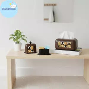 Pufangbliss Quả óc chó Hộp đựng khăn giấy bằng gỗ Hộp đựng hộ gia đình Thiết kế đơn giản cho bàn phòng khách Trang trí nhà VN
