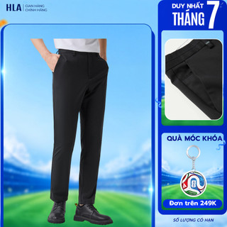 Quần Tây Nam HLA Ống Đứng, Lót Nỉ, Co Giãn Thoải Mái, Phong Cách Công Sở Phù Hợp Nhiều Dịp Khác Nhau