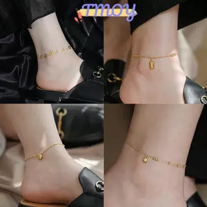 TMOY Đơn Giản Thép Titan Vòng Chân Nữ Cao Cấp Vòng Chân Thời Trang Tình Yêu Vòng Chân Phụ Kiện Quà Tặng TMOY