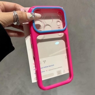 Ốp điện thoại trong suốt màu Macaron dễ thương cho iPhone 17 16 15 14 Pro Max Ốp lưng silicon mềm chống sốc
