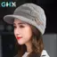GHX Mùa Đông Mũ Ấm Áp Mũ Dệt Kim Thời Trang Thường Ngày Mẹ Mũ Bà Ngoại Sang Trọng Áo Lông Cừu Len Ấm Áp Quà Tặng Giáng Sinh VN