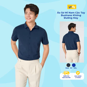Áo sơ mi nam YODY cộc tay Business Casual không đường may TRA- MOSH25S063