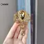 KUZHEN Sang Trọng Thanh Lịch Lớn Pha Lê Giọt Nước Thổ Cẩm Dành Cho Nữ Cô Gái Vintage Thời Trang Mặt Dây Chuyền Xòe Thanh Lịch Đám Cưới Chân Trang Sức HOT