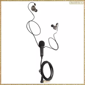 Tai nghe có dây HiFi có micrô Tai nghe năng động loại bỏ tiếng ồn trong tai Tai nghe nhét tai cho thể thao (Đen)