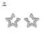 Bông tai Zircon Pentagram đơn giản và thời trang dành cho nữ, Bông tai không đều dễ thương, Bông tai đục lỗ, Quà tặng trang sức [Mina]