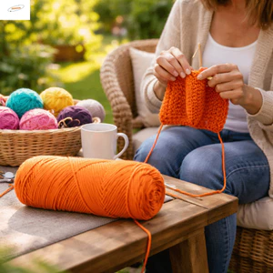 Sợi Cotton ZENZON, Sợi Đan Thân Thiện Với Da 8 Dây, Sợi Acrylic Sợi Siêu Mềm Màu Trơn Móc Sợi Bé Đan