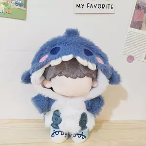 YOLOGO Hoạt Hình Cá Mập Áo Khoác, Phụ Kiện Búp Bê 20cm Quần Áo Búp Bê, Quà Tặng Đổi Trang Phục Chơi Nhà Thay Thế Trang Phục Thu Nhỏ Sang Trọng Áo Khoác Cotton Búp Bê Nhồi Bông