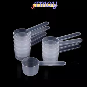 TMOY 10 Chiếc 40ML 20g Đáy Phẳng Tốt Nghiệp Thìa Đo Có Cân Nhựa Trong Suốt Nhà Bếp Nướng Muỗng Đo Bộ Đồ Ăn TMOY