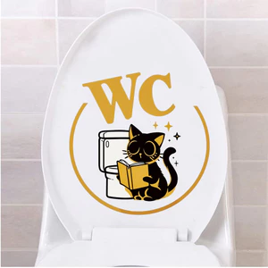 Miếng Dán Ghế Vệ Sinh Logo Tường wc Trang Trí Nhà Vệ Sinh Lối Vào Cửa Xuyên Biên Giới Phòng Tắm Bề Mặt Bán Buôn Miếng Dán