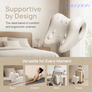 Gối hỗ trợ cổ tử cung WANYEDI, Gối Massage cổ mềm hình chữ C, sử dụng đa năng Thiết kế bấm huyệt Gối hình chữ C Sử dụng tại nhà
