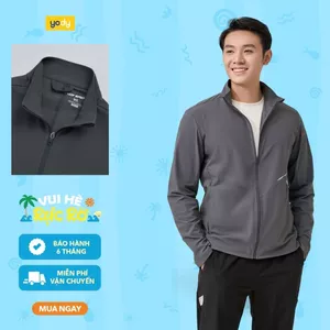 Áo khoác gió thể thao nam YODY kéo khóa, co giãn tuyệt vời, hạn chế nhăn nhàu SKM7001