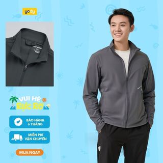 Áo khoác gió thể thao nam YODY kéo khóa, co giãn tuyệt vời, hạn chế nhăn nhàu SKM7001