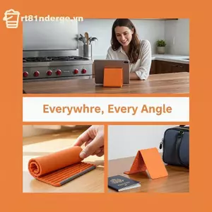 Giá đỡ điện thoại GE có thể gập lại Giá đỡ silicon có thể điều chỉnh cho máy tính bảng Hoàn hảo để nấu ăn và gọi Video VN