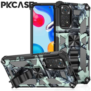 PKCASE Chống Sốc Ngụy Trang Giáp Ốp Lưng Điện Thoại Redmi Note 14 Pro Plus 14 Pro 4G 5G Vô Hình Giá Đỡ Dành Cho Xiaomi Poco X7