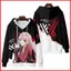 Darling In The Franxx Anime Áo Khoác Có Mũ Trùm Đầu Dài Tay Áo Khoác Unisex Thời Trang Áo Khoác Ngoài Plus Kích Thước