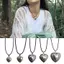 Flgo Love- Mặt dây chuyền trái tim Xương đòn Dây chuyền Tính khí Vòng cổ đường sáp có thể điều chỉnh