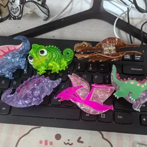 Vuốt Tóc Khủng Long Nhiều Màu Sắc Ngộ nghĩnh Chameleon Cua Kẹp Tóc Dễ Thương Acetate Vuốt Kẹp Phụ Kiện Tóc Cho Nữ Bé Gái [Mina]