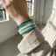 HFSHY Bohemian 4 Vòng Tay Nhựa Acrylic Mờ Màu Xanh Dương Vòng Tay Không Phai Màu Hoàn Hảo Cho Mùa Hè Đi Biển Kỳ Nghỉ Chuyến Đi VN