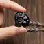HFSHY Obsidian Mặt Dây Chuyền Chữ Thập Nelace Trang Sức Tôn Giáo Chống Thấm Nước Cho Nam Nữ Thiền Cầu Nguyện Sử Dụng VN