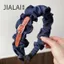 Hàng sẵn có Denim Xếp Ly Băng Đô Ren Rộng Vành Băng Đô Cao Cấp Thời Trang Hàn Quốc Thời Trang Hàng Ngày Mặc Ngoài Trời Đi Lại Băng Đô Bấm Kẹp Tóc