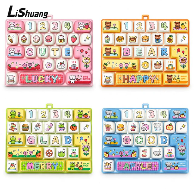 LISHUANG Đồ chơi thần tài giảm căng thẳng, 26 phím Đồ chơi bàn phím cơ sáng tạo, Âm thanh phím mới lạ có thể treo được Túi đồ chơi quà tặng Mặt dây chuyền Quà tặng quyến rũ
