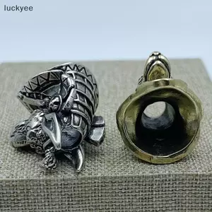 Luckyew Ai Cập Cổ Đại Cái Chết Jaal Đầu Đồng Hạt DIY Paracord Dệt Dây Mặt Dây Trang Sức Phụ Kiện Ngoài Trời TQ