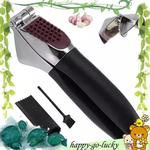 Máy ép tỏi làm bằng hợp kim kẽm, bao gồm bàn chải làm sạch, cực mạnh và ổn định - Độc quyền cho nhà bếp