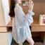 Mùa xuân hè 2026 Plus size voan dài vừa phải Áo len chống nắng Cardigan nhẹ thoáng khí che phủ da thịt đi biển kỳ nghỉ phù hợp với tất cả các trận đấu Áo khoác choàng cỡ lớn dành cho nữ