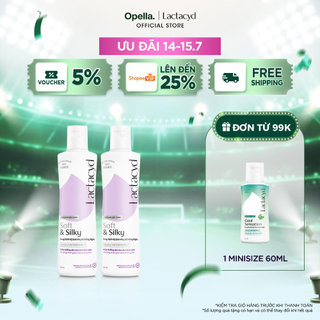 Bộ 2 chai Dung Dịch Vệ Sinh Phụ nữ Lactacyd Soft & Silky Dưỡng Ẩm 250ml/chai