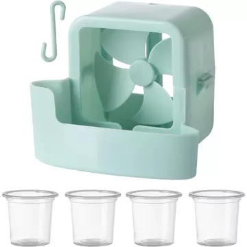 Quạt Làm Mát Không Khí Kèm Hộp Đá, Thiết Bị Làm Mát Quạt Treo, Máy Điều Hòa Mini Di Động Cho Gia Đình, Phụ Kiện Quạt Kẹp Để Làm Mát Mùa Hè (Xanh Dương)
