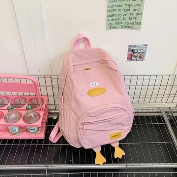 Dung Tích Lớn Schoolbag Nữ Sinh Hoạt Hình Siêu Dễ Thương Vịt Gà Con Ba Lô Ba Lô Ba Lô Ba Lô Ba Lô Ba Lô Ba Lô