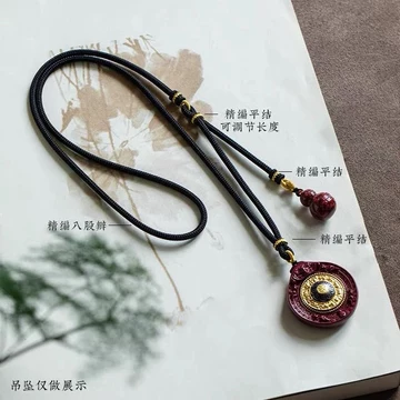Dệt Tay Đôi Treo Bên Treo Mặt Dây Chuyền Vòng Cổ Dây Phong Cách Mới Bùa Vàng Mặt Dây Chuyền Dây Nam Nữ Dây Mặt Dây Chuyền Dây KRV5