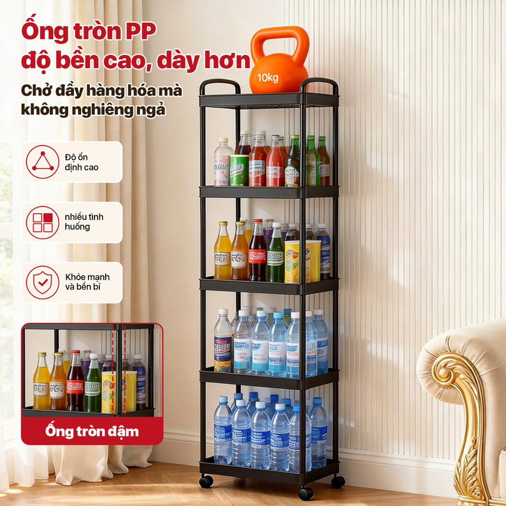 Kệ đựng đồ phòng tắm di động có bánh xe – phù hợp cho spa, phòng ngủ, phòng khách và nhà bếp | BigBuy360 - bigbuy360.vn